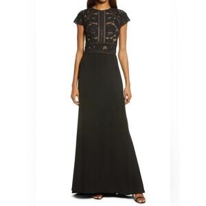 Tadashi Shoji Catherine Lace Bodice Gown in Black 6